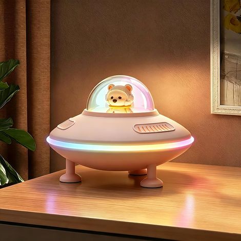 Enceinte Bluetooth Rose 5.4 sans Fil Cadeau Fille 10 Ans Cadeau Femme Astronaute Haut Parleur avec Lumière Deco Chambre Ado Fille Kawaii Deco Chambre Cadeau Femme Anniversaire de Fête,Noel Ado (1/5)