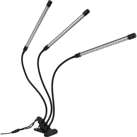 Lampe pour plantes d'intérieur, alimentation USB 5V, col flexible réglable, minuterie, lampe de jardin. (1/5)