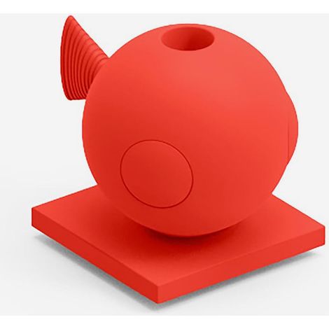 Vaso design da esterno in polietilene per giardini Fugu - Rosso (1/4)