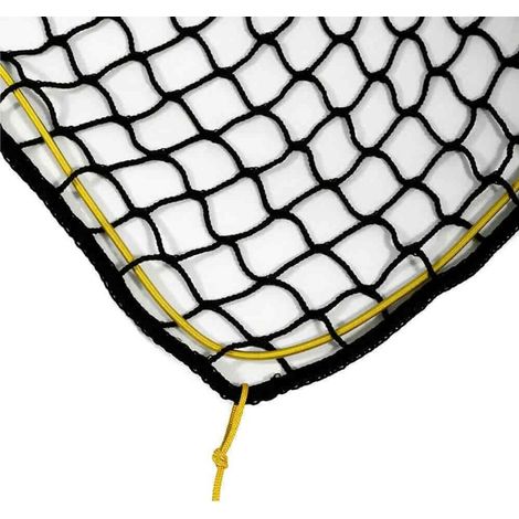 Filet de couverture 3x4m en polypropylène tressé 3mm avec cordon élastique intégré, sans nœuds – filet de protection remorque résistant UV et intempéries pour maintien sécurisé