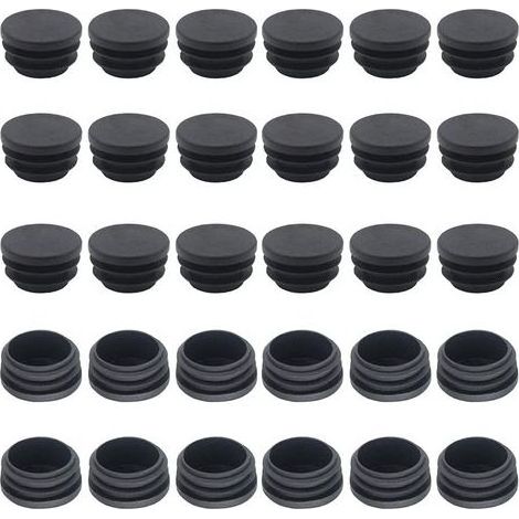 BRICOOMARKET Embout de Chaise 25mm 50 Pièces Bouchon pour Tube Rond Embout pour Tube Embout Tube Rond Bouchons de Tubes Rond Embout Entrant Rond Bouchon pour Pied de Chaisse Capuchon pour Poteau (1/5)