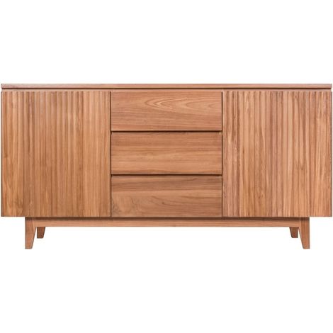 Meuble salle de bain 3 tiroirs en teck massif 150cm NINO - 150x50x75 cm - Kayu Meuble (1/5)