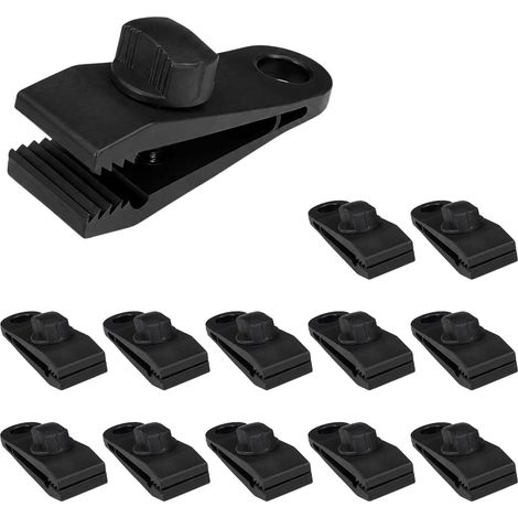 Pince pour Bache Clips De Fixation Renforce Attache Bache 12 Pieces Systeme De Serrage Anti Glisse pour Tente Camping Caravane Bache Voiture Auvent Housse Protection Exterieur (1/5)