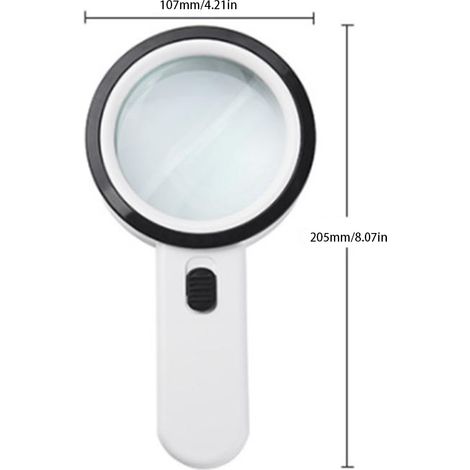 Loupe lumineuse 30X avec LED pour lecture, inspection de pièces et bijoux - Loupe à main éclairée pour travaux de précision, grossissement 30 fois, outil de contrôle portable (1/5)
