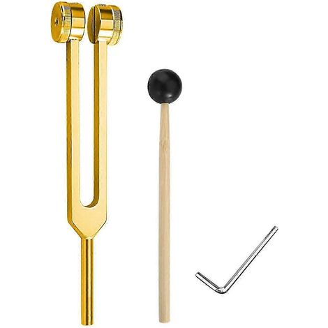 Stimmgabel 64/128 Hz für Heilung, Entspannung, Chakra-Aktivierung, Massage, Akupressur, Klangtherapie – Geschenk-Golden1 (1/5)