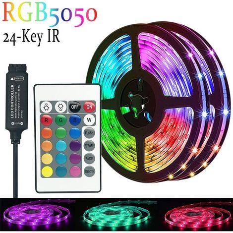 Bande Lumineuse LED 10m Dimmable Bande Lumineuse RGB Multicouleur avec Télécommande (1/4)