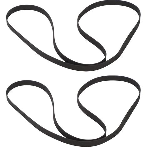 Lot de 2 courroies de rechange pour platine vinyle LoopTone Retro, en caoutchouc noir, 145 x 5 x 0,6 mm