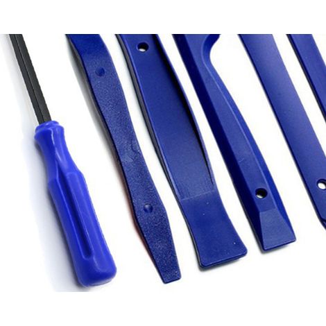 Kit d'outils de démontage intérieur de voiture, kit de démontage des fixations de panneaux de porte, ensemble d'outils manuels de levier pour accessoires intérieurs, ensemble de 12 pièces, avec sac PE (1/5)