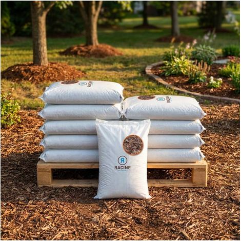 Paillage fibres de peuplier bio protection du sol 10x50L RACINE PRO81-10x50