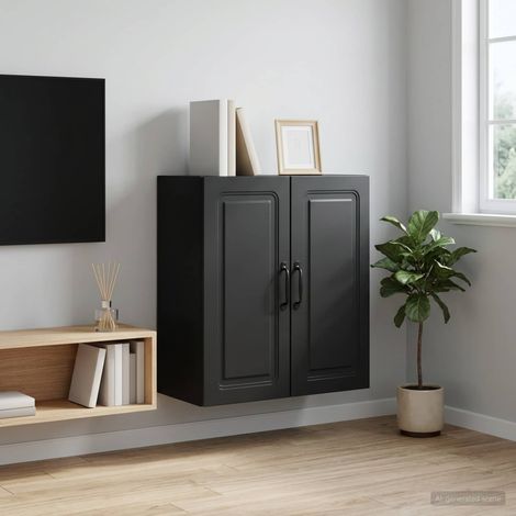 vidaXL Armoire Murale Noir 59 x 31 x 60 cm Bois d'ingénierie (1/5)