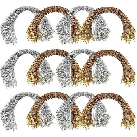 200 pièces de crochets pour décorations de Noël, cordes pour suspendre les étiquettes de vêtements-20X0.1cm (1/4)