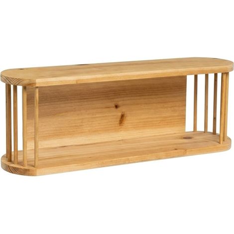 Scaffale Parete Legno Pioppo Naturale Mensole Design Casa 60x15x19cm (1/5)