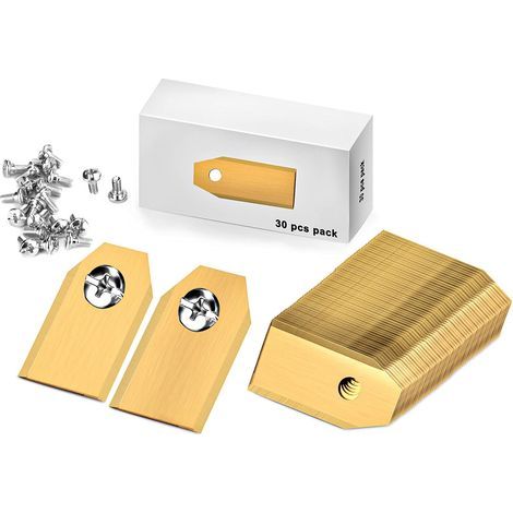 30-teiliges Titan-Klingenmesser-Set, Mährobotermesser mit Schrauben, geeignet für Mährobotermesser verschiedener Marken und Modelle, Rasenmäherteile und Zubehör. (1/5)