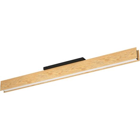 EGLO connect.z Smart Home LED Deckenleuchte Anchorena-Z, ZigBee, App und Sprachsteuerung Alexa, warmweiß-kaltweiß, RGB, FSC100HB, dimmbar, Holz Deckenlampe
