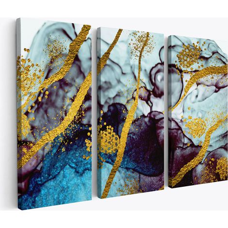 Tableau triptyque - Abstrait (1/4)