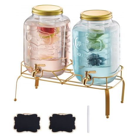 Distributeur de Boissons Capacité de 8 L 2PCs Fontaine à Eau en (1/5)