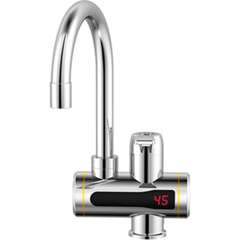 BEBUSINGOTO Elektrischer Durchlauferhitzer, 3000 W, 220 V, Küchen-Warmwasserbereiter, Heizwasserhahn mit eingebautem Warmwasserbereiter, 360 ° drehbarer elektrischer Küchenhahn (1/5)