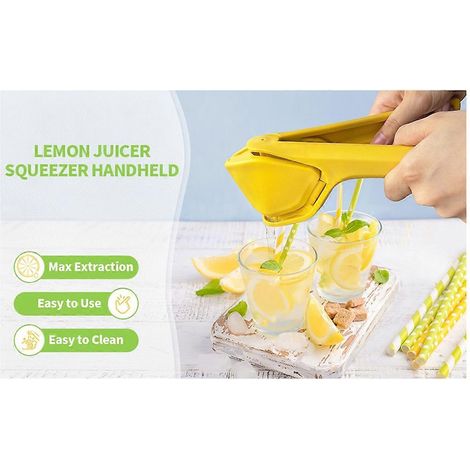 Presse-fruits manuel multifonctionnel jaune (1/5)