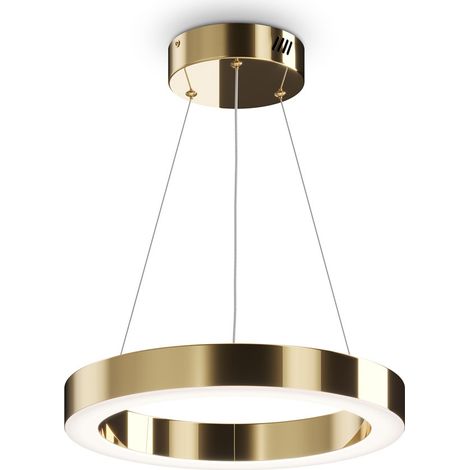 Maytoni Saturno Moderna plafoniera LED a sospensione integrata in ottone, 2500lm, 4000K (1/4)