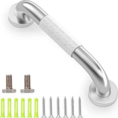 Soporte de pared,Barra de apoyo de pared para baño,barra de apoyo de ducha de acero inoxidable,barra de seguridad de 30 cm para baño/inodoro (1/2)