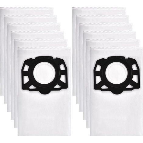 12 sacs d'aspirateur pour Karcher WD4 WD5 WD6 Premium, pour aspirateur eau/sec Karcher MV4, MV5, MV6 2.863-006.0 (1/5)
