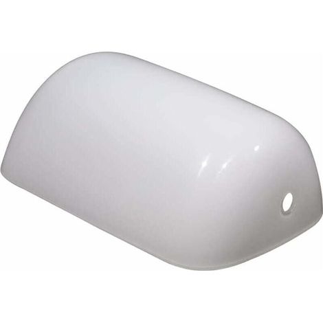 Abat-jour blanc pour lampe de bureau, 22,5 cm, abat-jour en verre de rechange, convient aux lampes de bureau et aux lampes d'étude. (1/4)