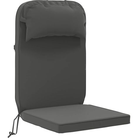 Coussin de transat ensoleillé 100 % polyester Anthracite vidaXL (1/4)