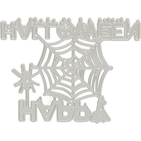 Pochoir gaufrage toile d'araignée en acier au carbone, matrice de découpe réutilisable pour albums photos, cartes, scrapbooking et cadeaux. (1/5)