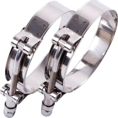 56-64mm bullone Morsetti T-304 in Acciaio inox fascetta per tubo di aspirazione turbo (2 pezzi) (1/5)