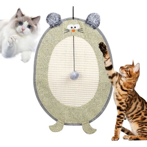 Planche à Griffer Griffoir Mural pour Chat Jouet Suspendu Interactif Anti (1/5)