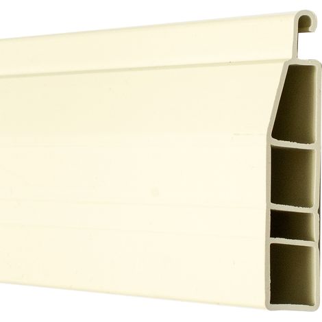 Abschlusslamelle der Jalousie "PR24" 2 Meter lang 52x12mm breit gültig für 39mm und 52mm Lamellen aus marf PVC