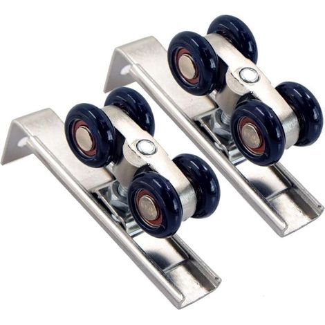 Schiebetürrolle für Kleiderschränke – Schiebetürbeschläge, Schiebeprofil aus Aluminiumlegierung für den Innenbereich, Durchgangstüren, Holz- und Glasschiebetüren (1/4)