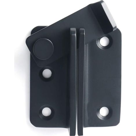 Enowelir Sliding Door Lock Shutter Latch Gate Bolt with Screws for Door, Window, Cupboard and Garden, Matt Black Finish in Stainless Steel (1/3)