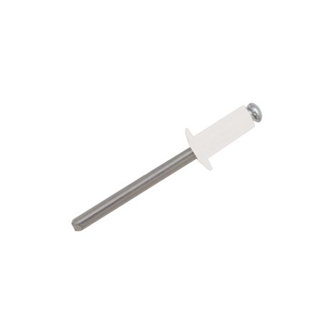 Rivet Aluminium Blanc longueur 12mm diamètre 3.2mm ( Prix pour Sachet de 100 )