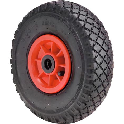 rueda carretilla almacen / sacos neumática llanta plástico 20 mm. (1/2)