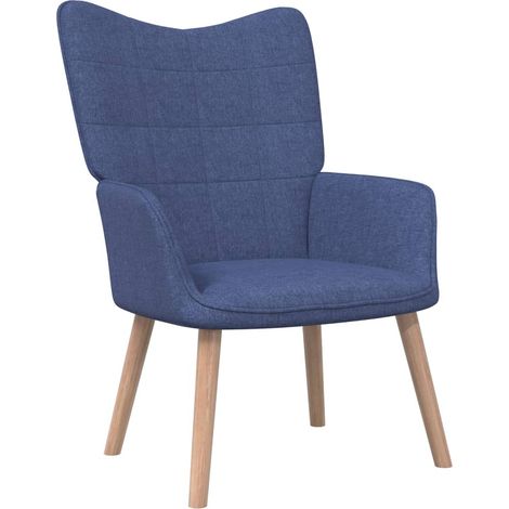 Chaise de relaxation Fauteuil relax - Bleu Tissu BonneVie-52055 (1/5)