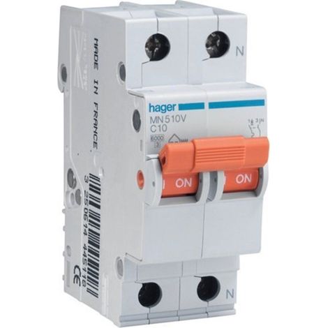 HAGER MN516V  Leistungsschalter MN 1P+N 16A Kurve C