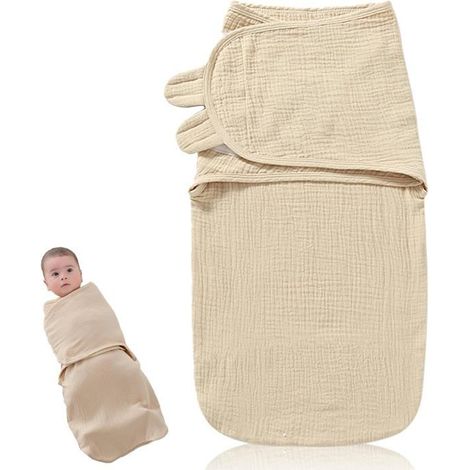 Couverture Bebe, Emmaillotage Bebe 0-6 Mois, Bébé Couvertures Emmailloteuse,Indispensable pour Nouveau-né Garçon et Fille
