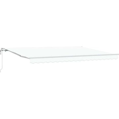 Store banne électrique rétractable, blanc, 450 x 350 cm (1/5)