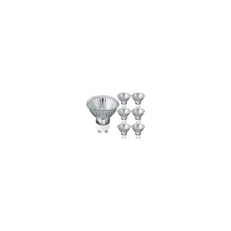 Ampoules halogènes GU10 pour spots, 35 W, 220-240 V, blanc chaud 2700 K, à intensité variable, lot de 6 [classe énergétique G]