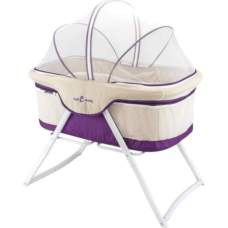 BEBITO Cuna de bebé de viaje plegable Minicuna con mosquitera (violeta)