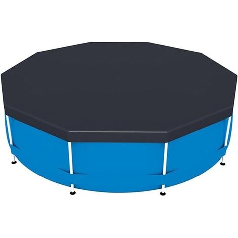 Winterabdeckung für runde Swimmingpools – 457 cm (180 Zoll), aus verstärktem gewebtem Polyethylen, wasserdicht, UV- und reißfest, ideal für die Winterpause.
