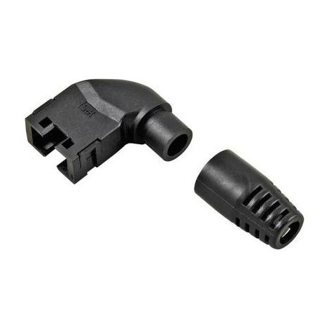 Boot per il connettore RJ45 Hirose, presa angolata, pali diritti: 8P8C RJ45 Nero Hirose Elettronic KS90LR: 1 pezzo