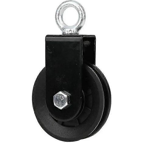 Poulie à roulement universel 90 mm, roulement silencieux, pour machines à câbles, capacité de traction de 163 kg (360 lb), pour porte de garage résidentielle. (1/5)