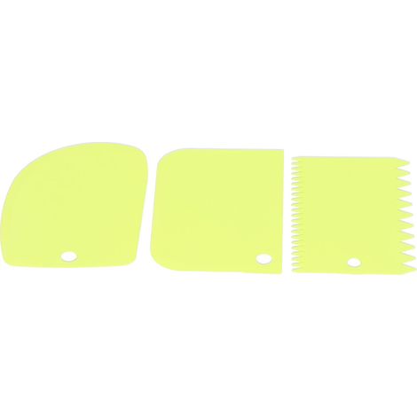 Ensemble de 3 racloirs à crème pour gâteaux, emporte-pièces pour pâtes et pâtisseries, outil de cuisine et de pâtisserie maison (vert). (1/5)