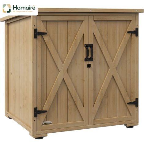 HOMAIRE Box de rangement extérieur pour jardin, résistante aux intempéries, toit en asphalte, Dunkelgrau