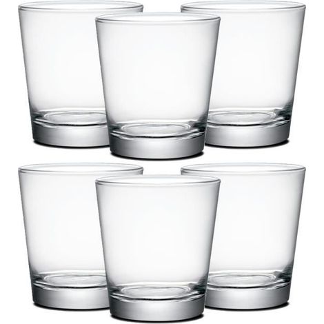 Verre à liqueur - JUANIO - Lot de 6 - 23,8 cl - Verre transparent - Résistant haute température (1/2)