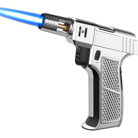 Allume-Feu Portatif Antivent - Allumage 360° - Réglage Flamme - Rechargeable - Outil de Soudure Métallique - 1 Pièce (1/5)