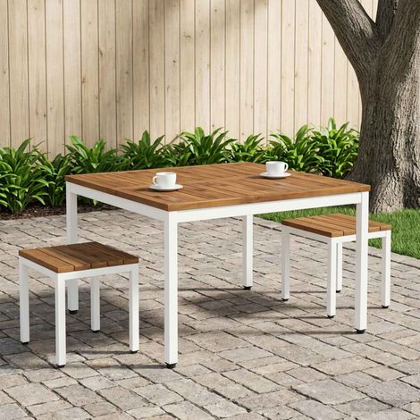 vidaXL Mesa de centro Natural y Blanco 98 x 100,5 x 45 cm (1/5)