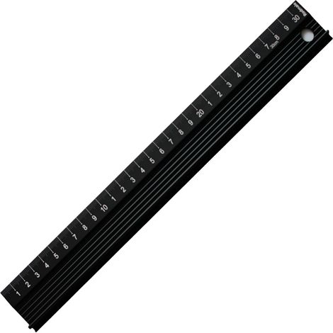 Righello in metallo da 30 cm, kit per disegno tecnico, strumento di geometria, strumento fai da te, righello per architetti per studenti, falegnameria, artisti (1/5)